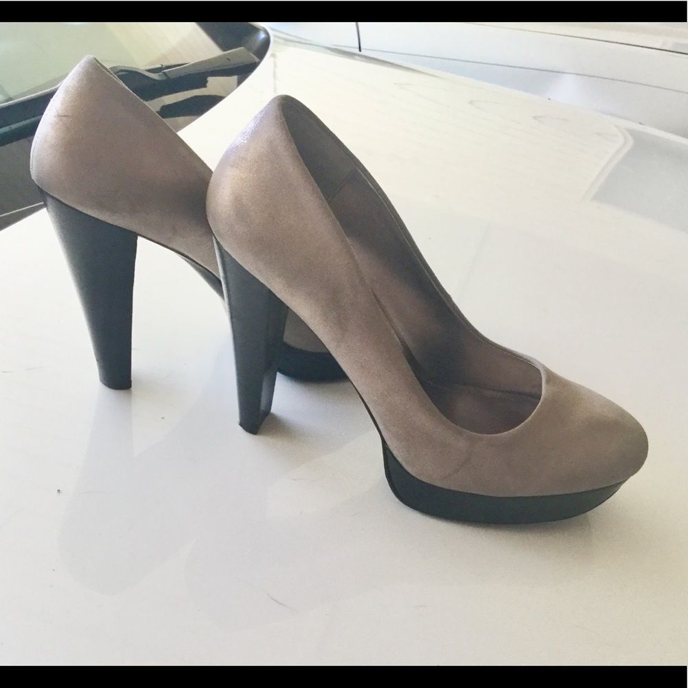 Calvin Klein Gunmetal Grey Platform Pumps